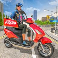 披萨外卖女孩Pizza Delivery Scooter Girl