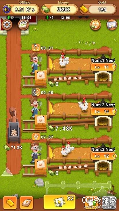 Idle Chicken(农场养鸡大亨分红版)截图