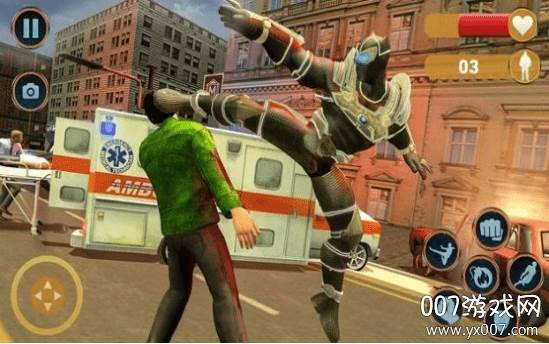 Superhero Panther Robot Battle City Rescue Games(超级英雄黑豹机器人)截图