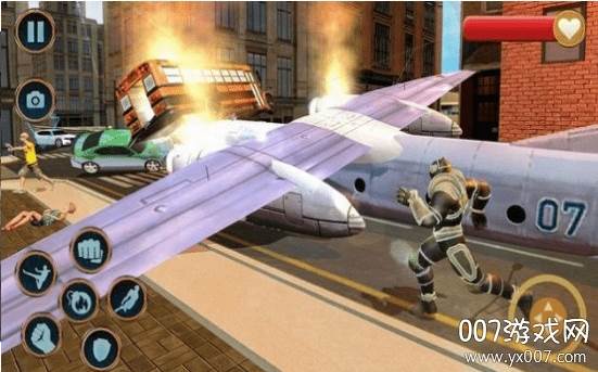 Superhero Panther Robot Battle City Rescue Games(超级英雄黑豹机器人)截图