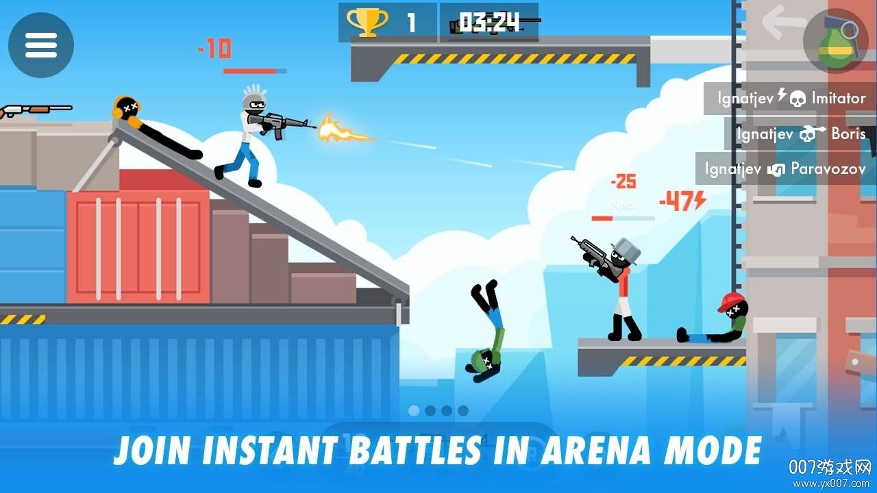 Stickman Combats(多人火柴人战斗射击手机版)截图