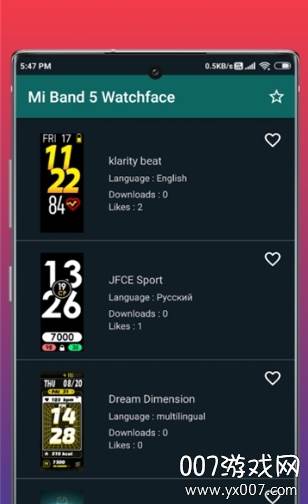 MiBand5 WatchFaces截图