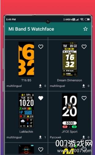 MiBand5 WatchFaces截图