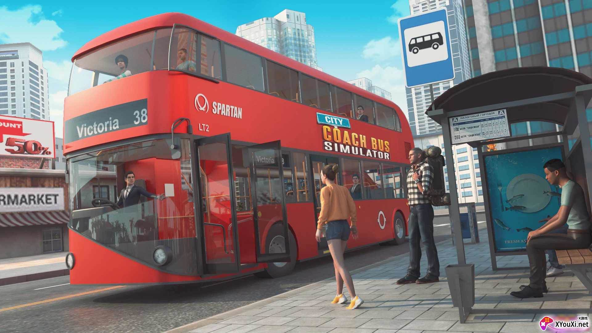 City Coach Bus Classic Passenger城市教练巴士模拟器(无限金币)截图