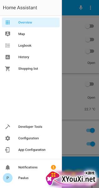 HomeAssistant app截图