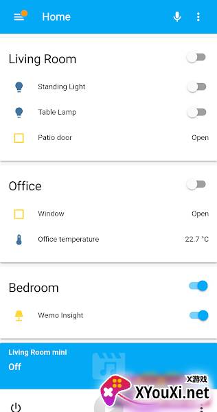 HomeAssistant app截图