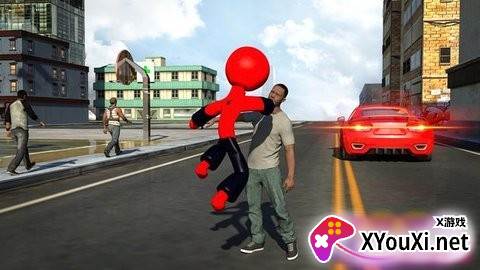 Ultimate Spider-StickMan Rope Hero Fight(终极蜘蛛火柴人)截图