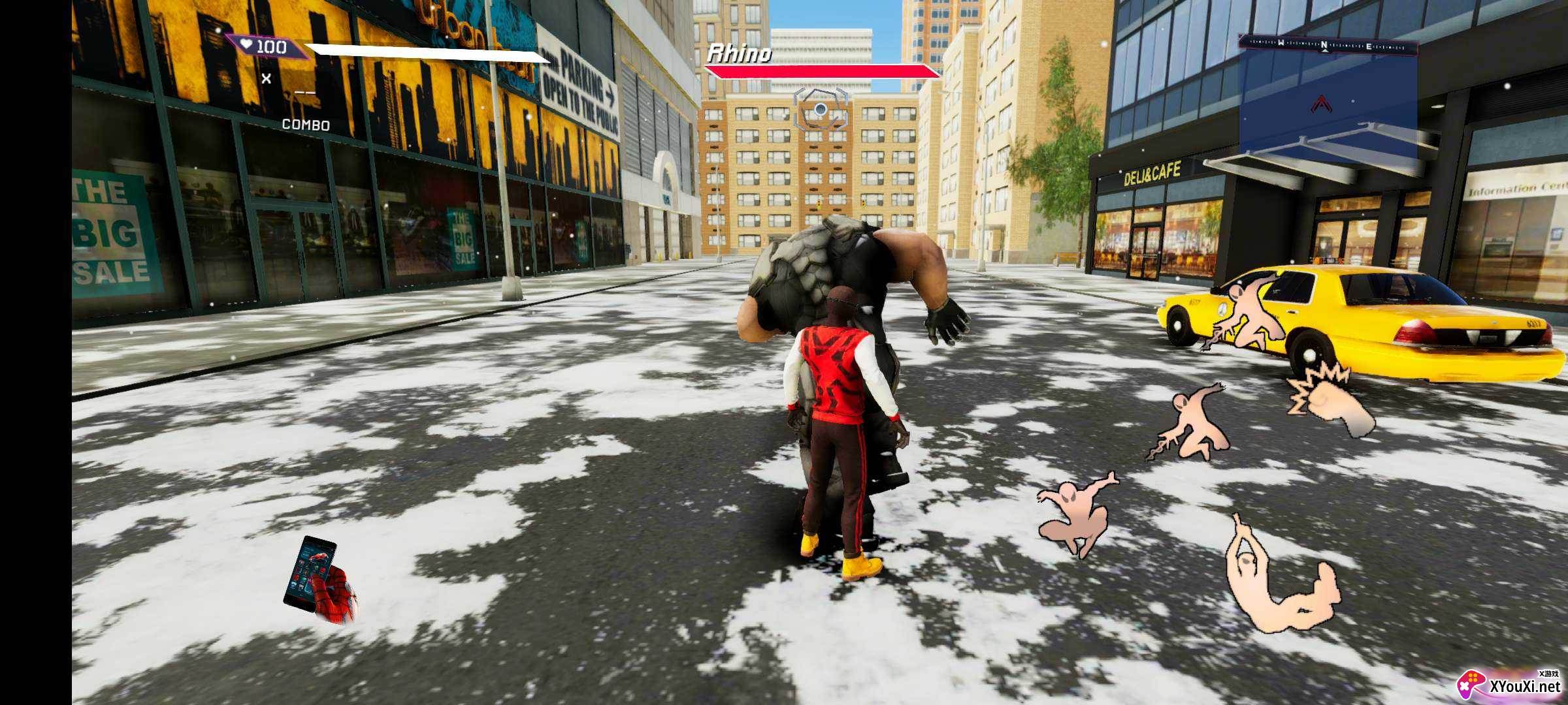 迈尔斯打犀牛游戏(Spiderman Miles Morales Mobile)截图