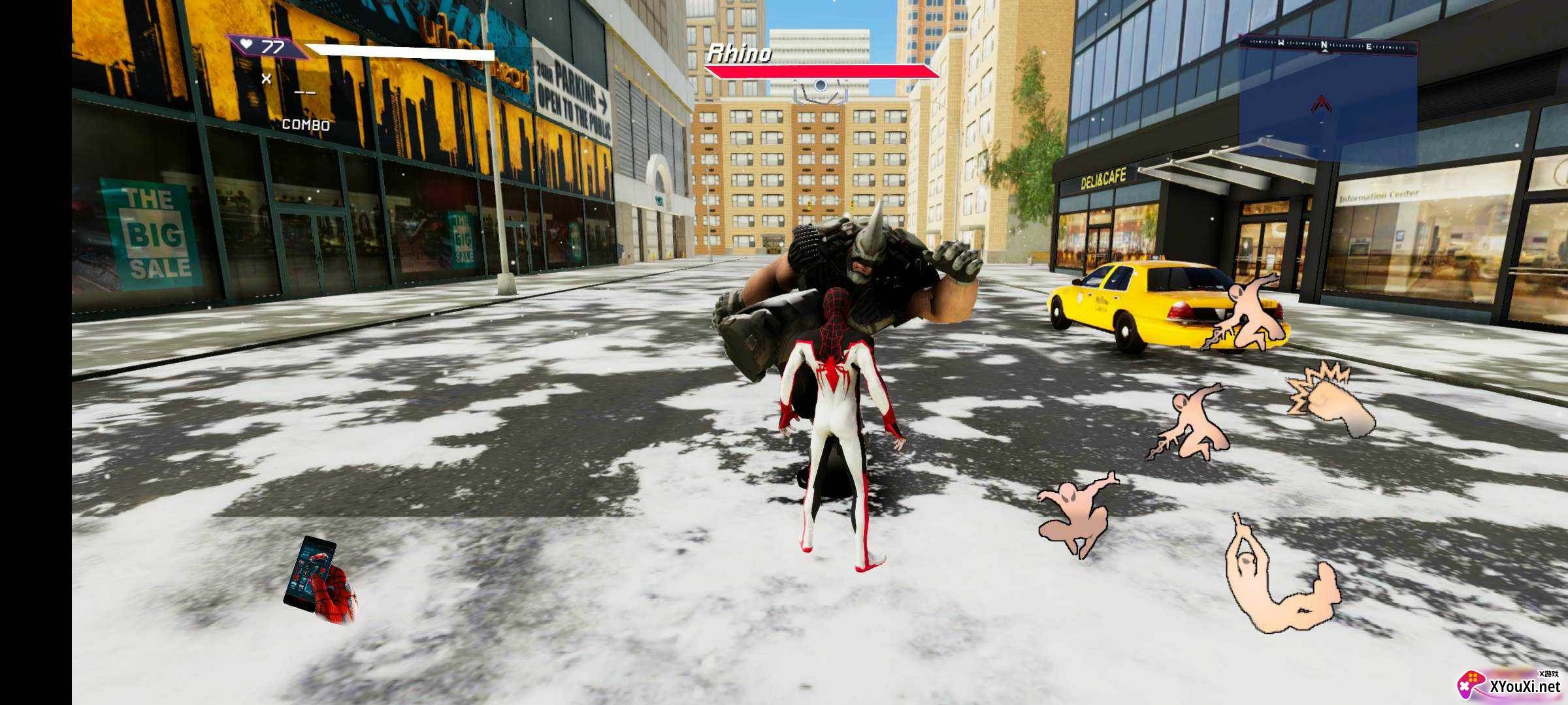 迈尔斯打犀牛游戏(Spiderman Miles Morales Mobile)截图