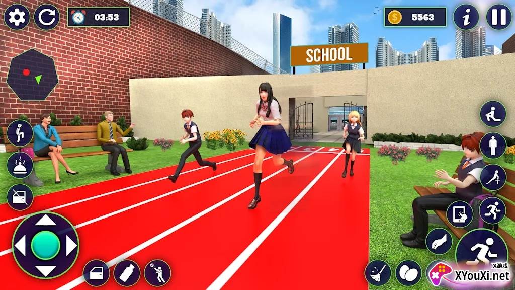 校园运动会游戏中文安卓版下载(School Girl Life Simulator)截图